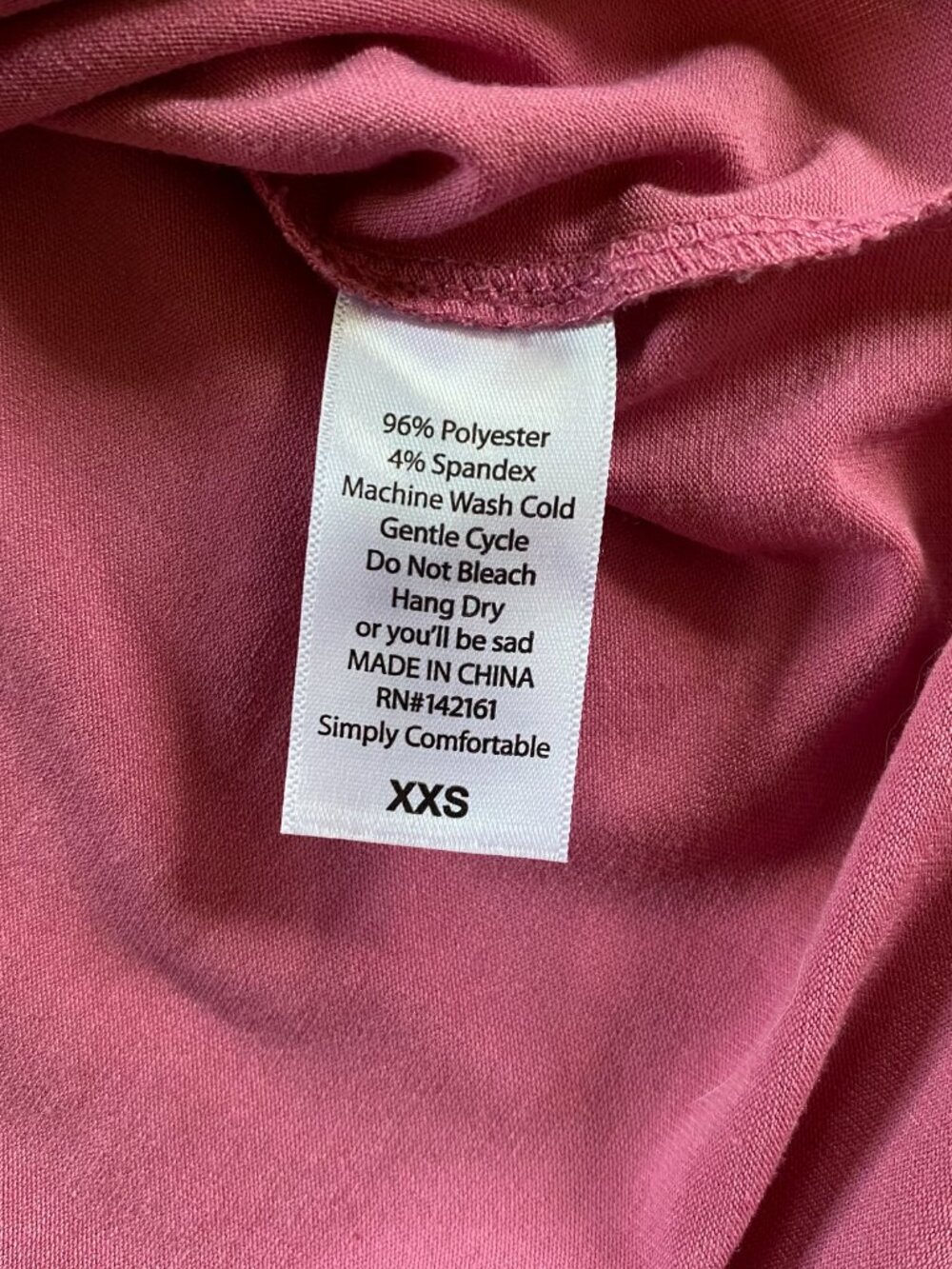 LuLaRoe Irma Pink T Raglan Sleeves size XXS oversized relaxed fit - Picture 7 of 7